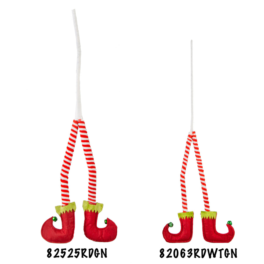 13" Jumbo Elf Leg Christmas Spray detail photo 5