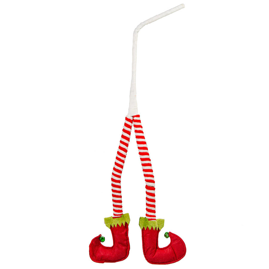13" Jumbo Elf Leg Christmas Spray detail photo 6
