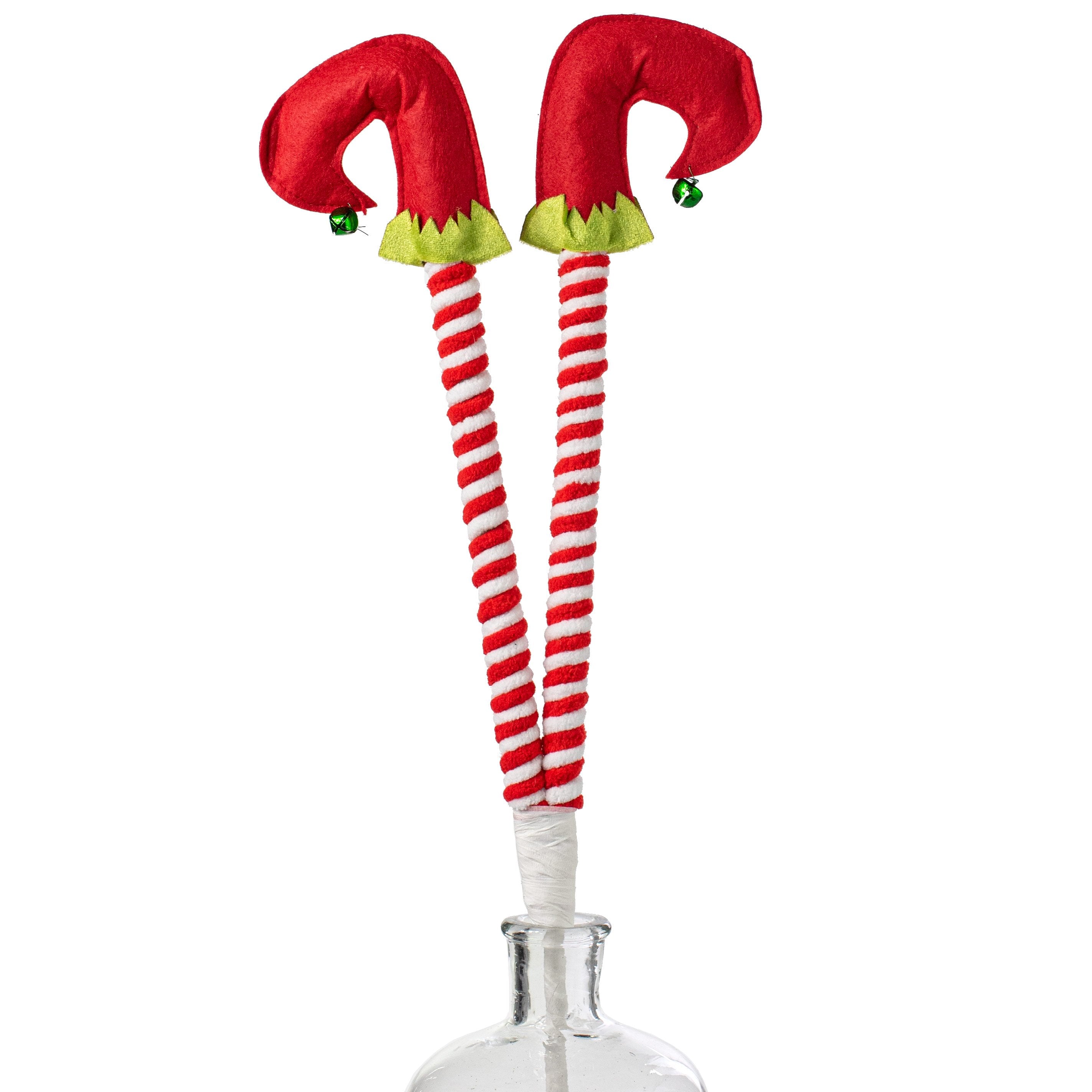 13" Jumbo Elf Leg Christmas Spray Item Number: 82525RDGN