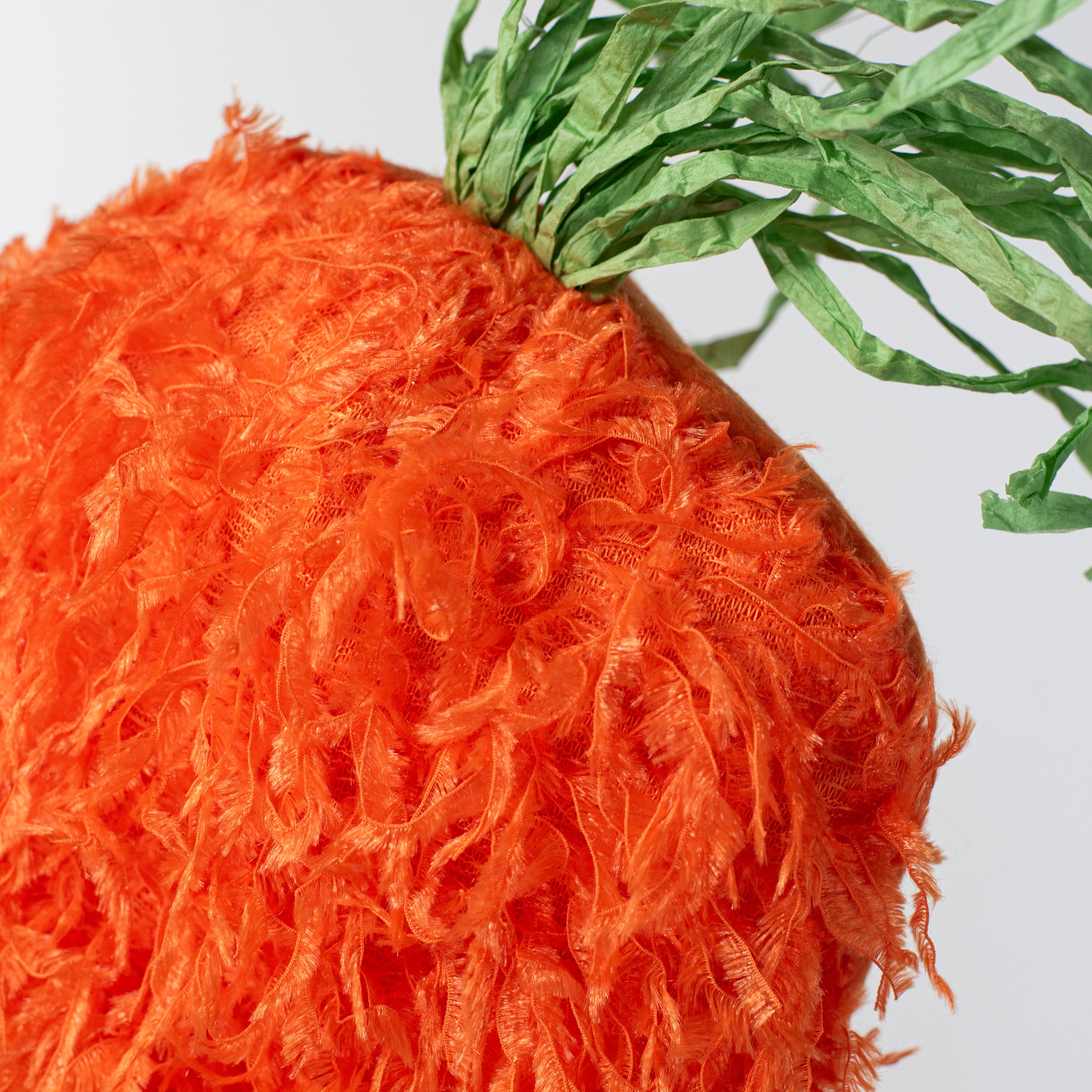 24" Jumbo Furry Fabric Carrot Wreath Accent detail photo 5