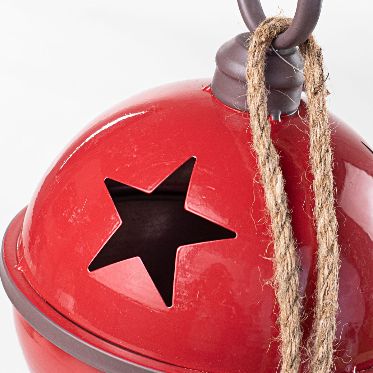 9" Jumbo Jingle Bell: Shiny Red detail photo 3