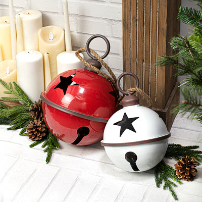 7" Jumbo Jingle Bell: Shiny White Lifestyle Photo