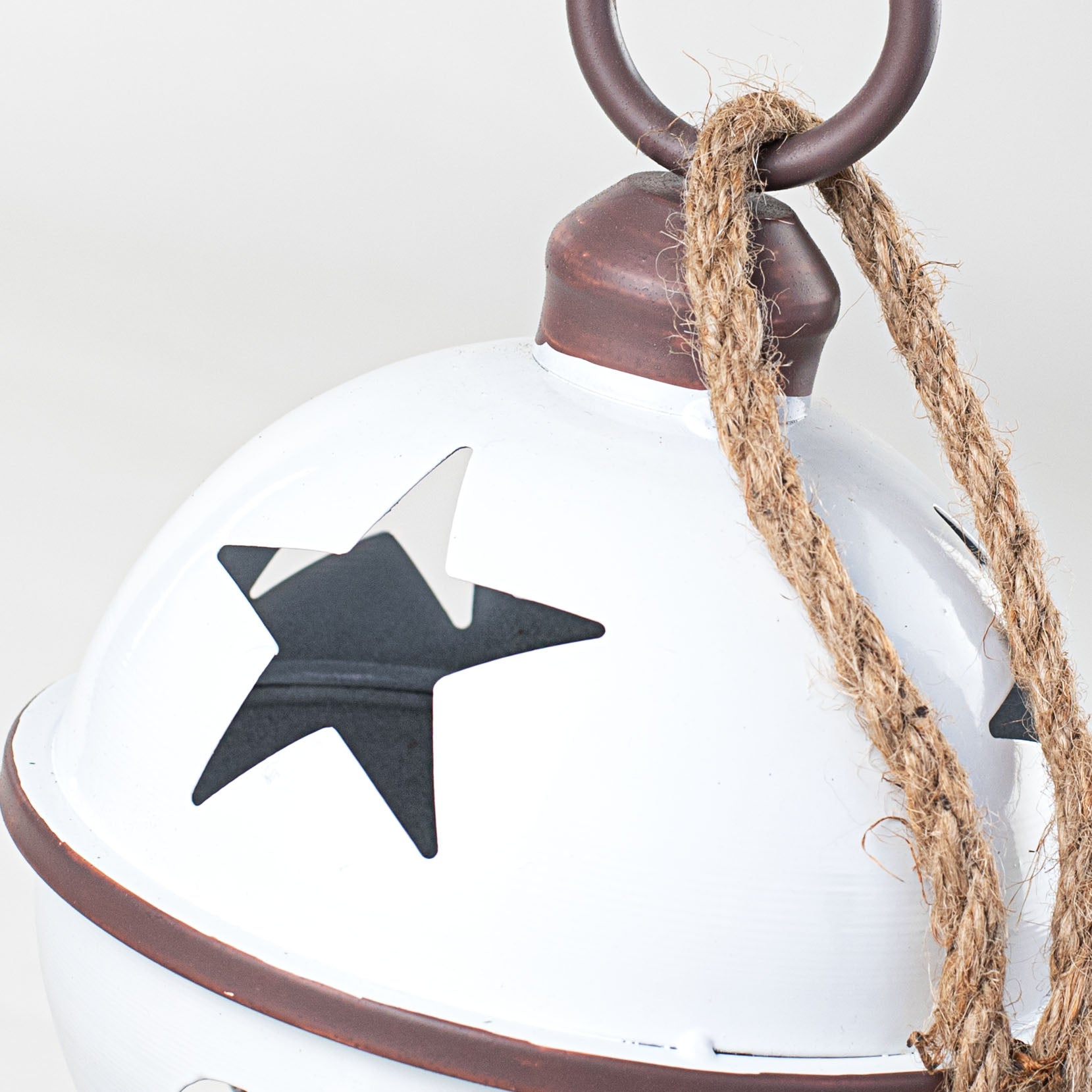 7" Jumbo Jingle Bell: Shiny White detail photo 3