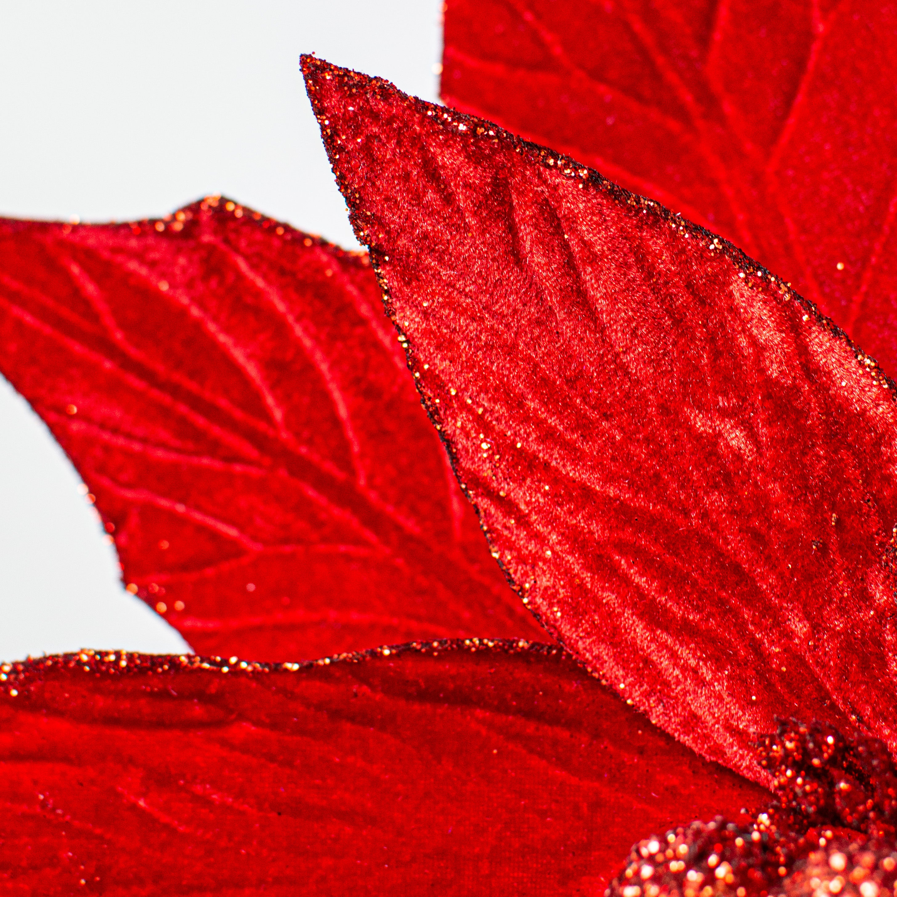 18" x 24" Jumbo Poinsettia Stem: Red detail photo 5