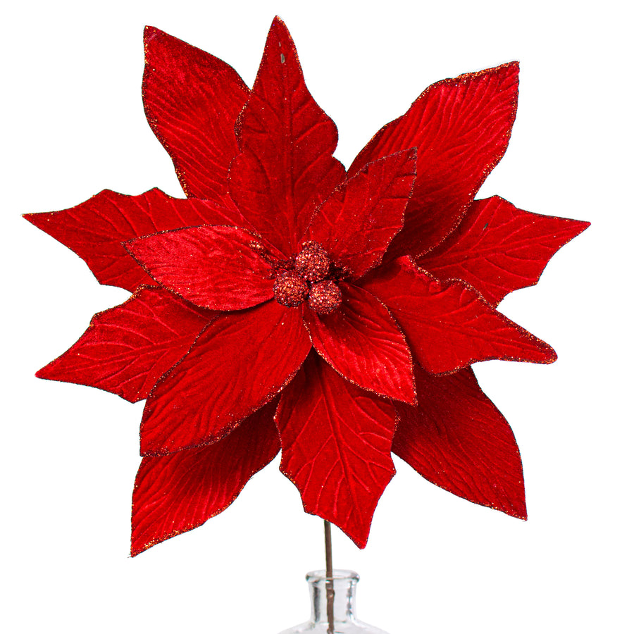 18" x 24" Jumbo Poinsettia Stem: Red Item Number: XS382424
