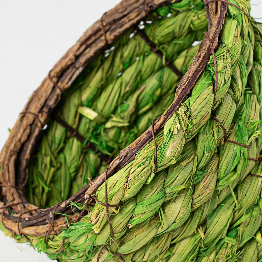7" Jute Basket: Green detail photo 3