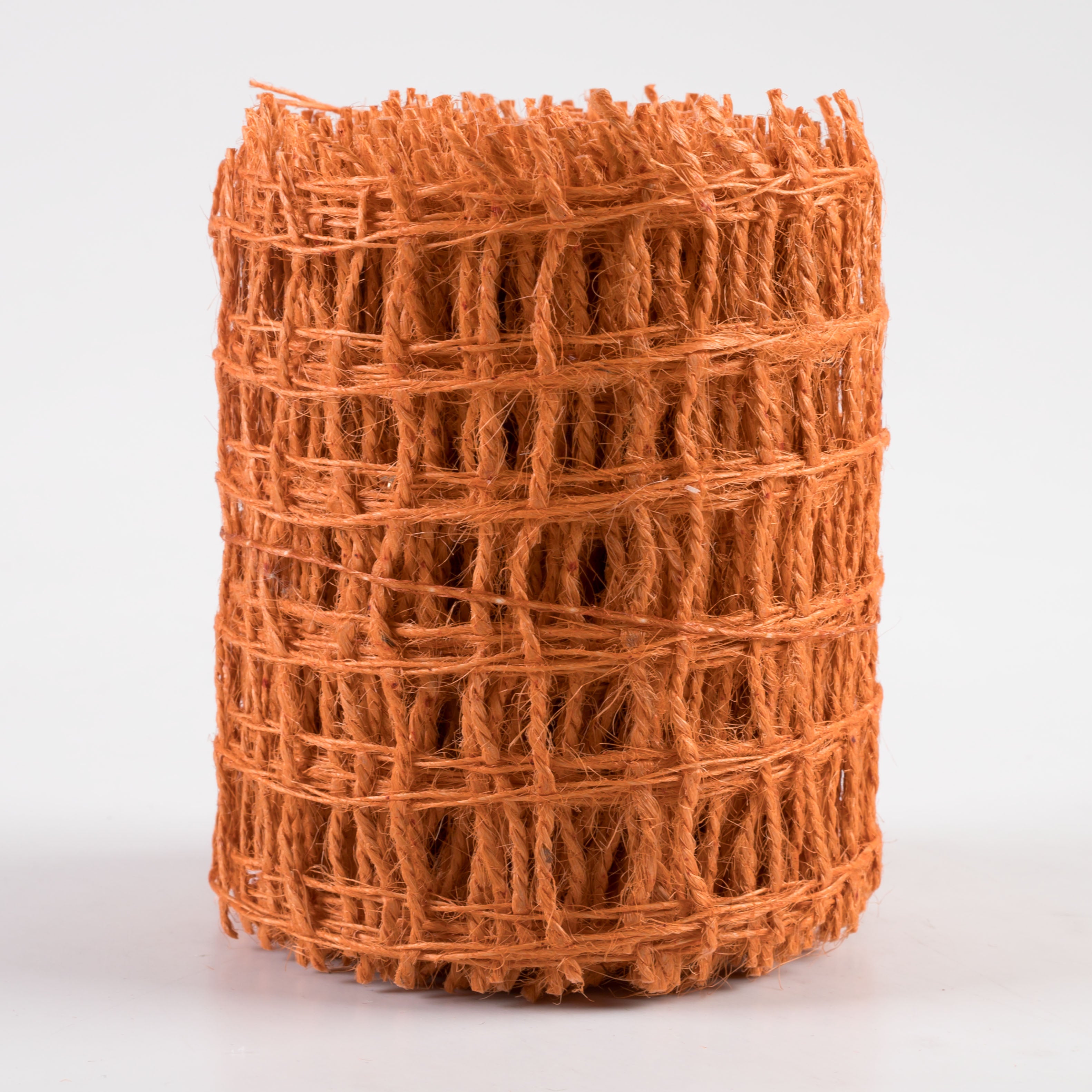 4" Jute Check Weave Ribbon: Autumn (10 Yards)
