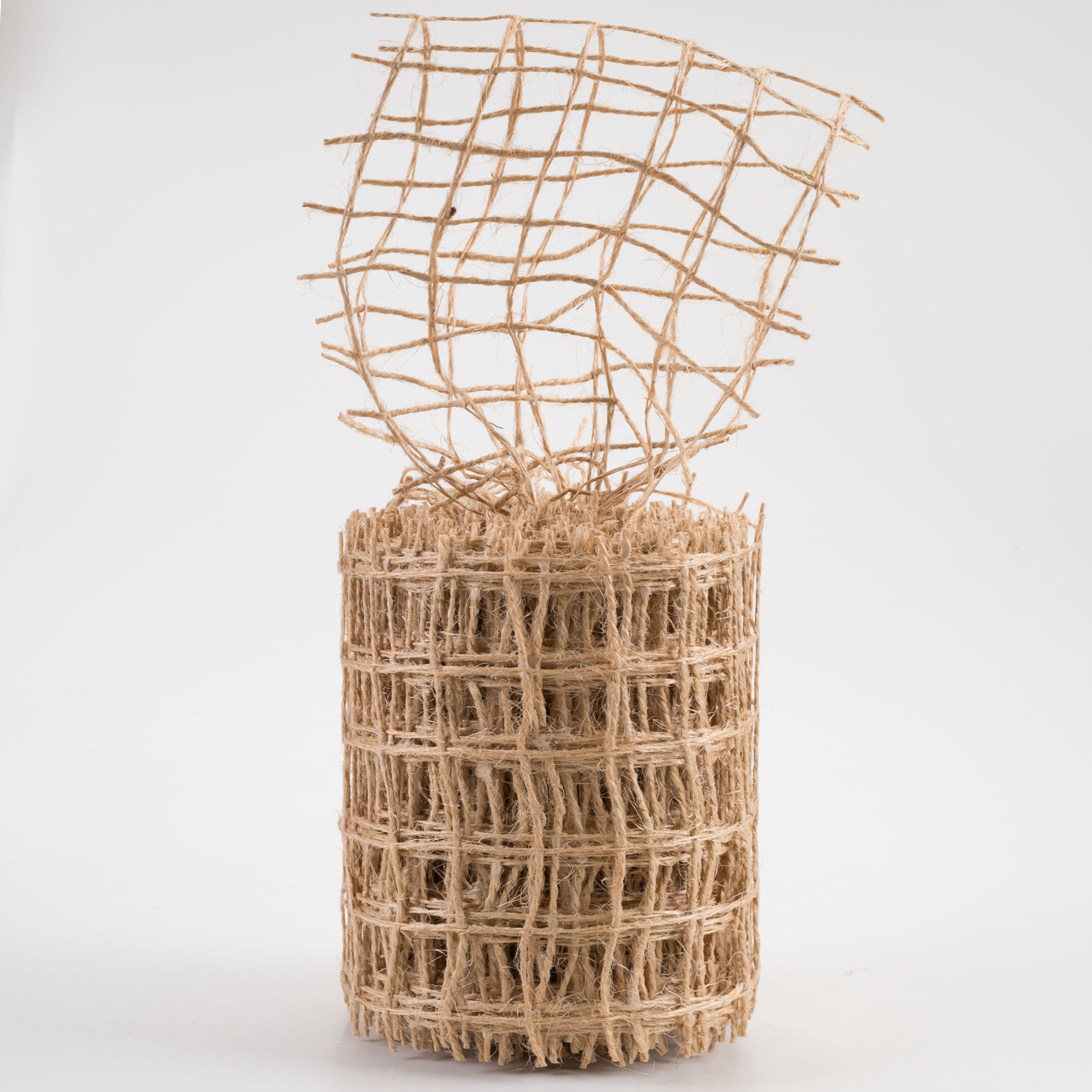 4" Jute Check Weave Ribbon: Natural (10 Yards) Lifestyle Photo