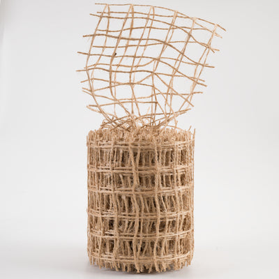 4" Jute Check Weave Ribbon: Natural (10 Yards) Lifestyle Photo