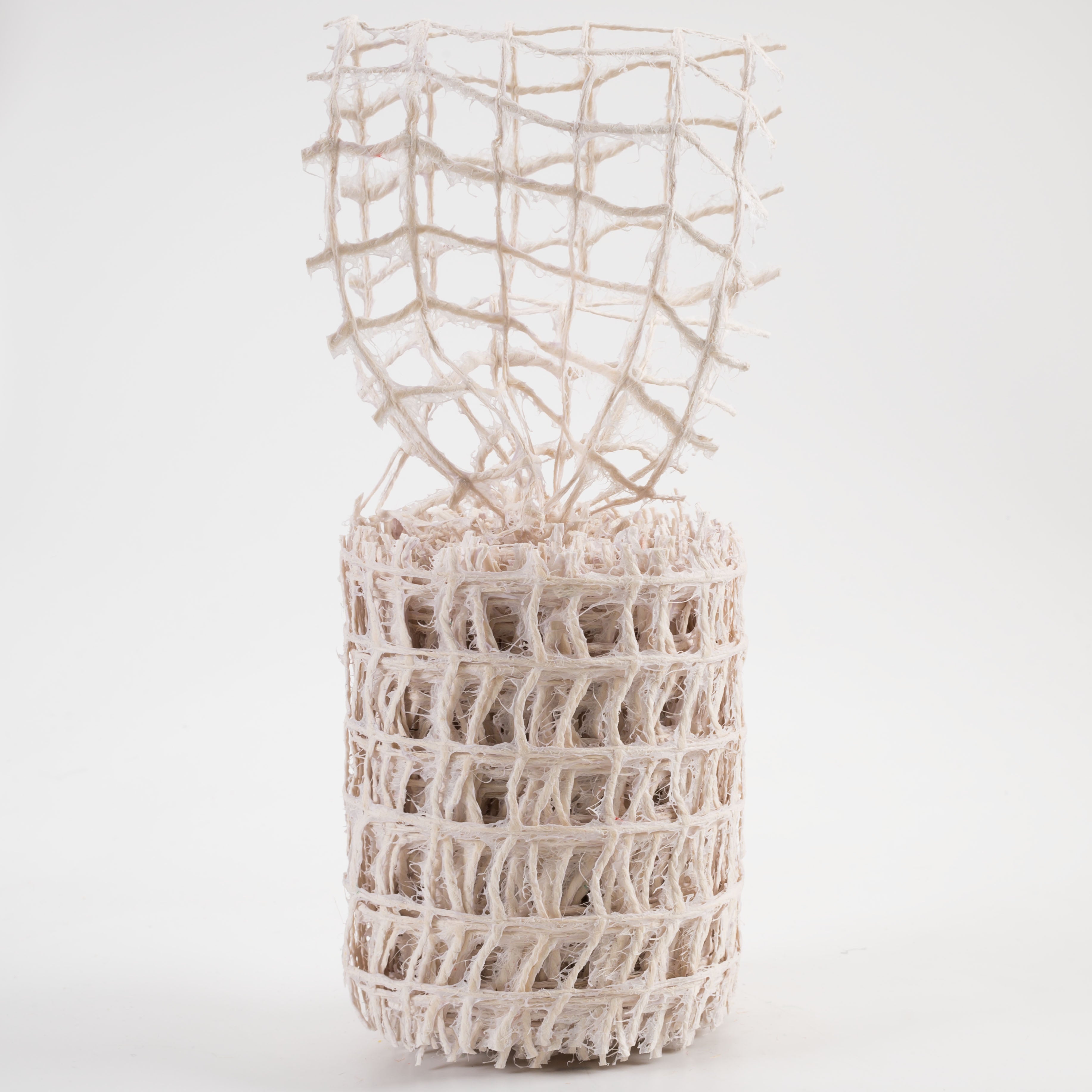4" Jute Check Weave Ribbon: Off-White (10 Yards) Lifestyle Photo
