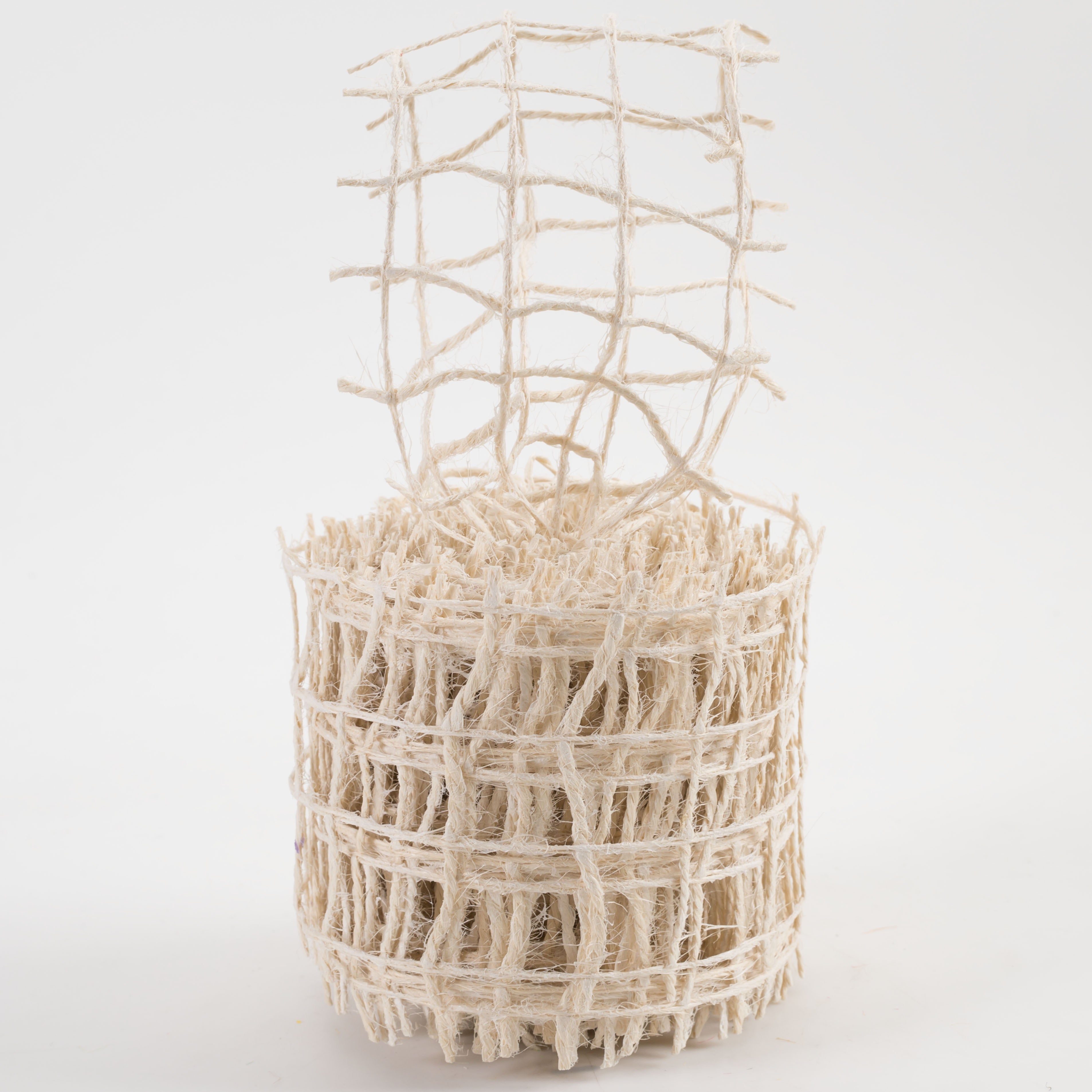 2.5" Jute Check Weave Ribbon: Off-White (10 Yards) Lifestyle Photo