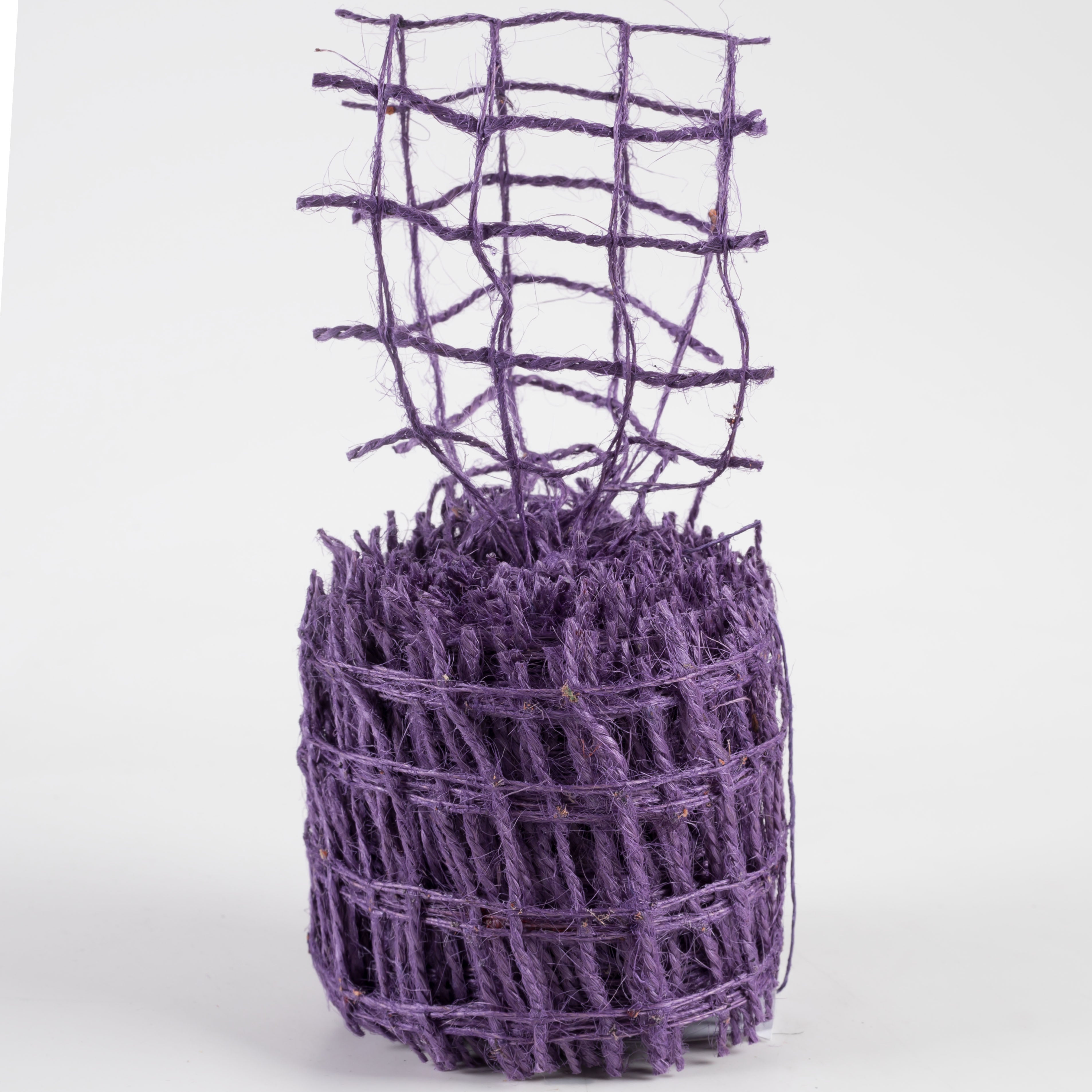 2.5" Jute Check Weave Ribbon: Purple (10 Yards) Lifestyle Photo