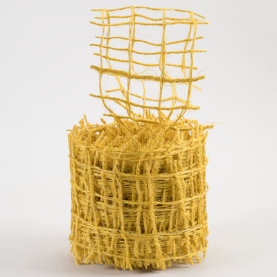 2.5" Jute Check Weave Ribbon: Sun Yellow (10 Yards) Lifestyle Photo