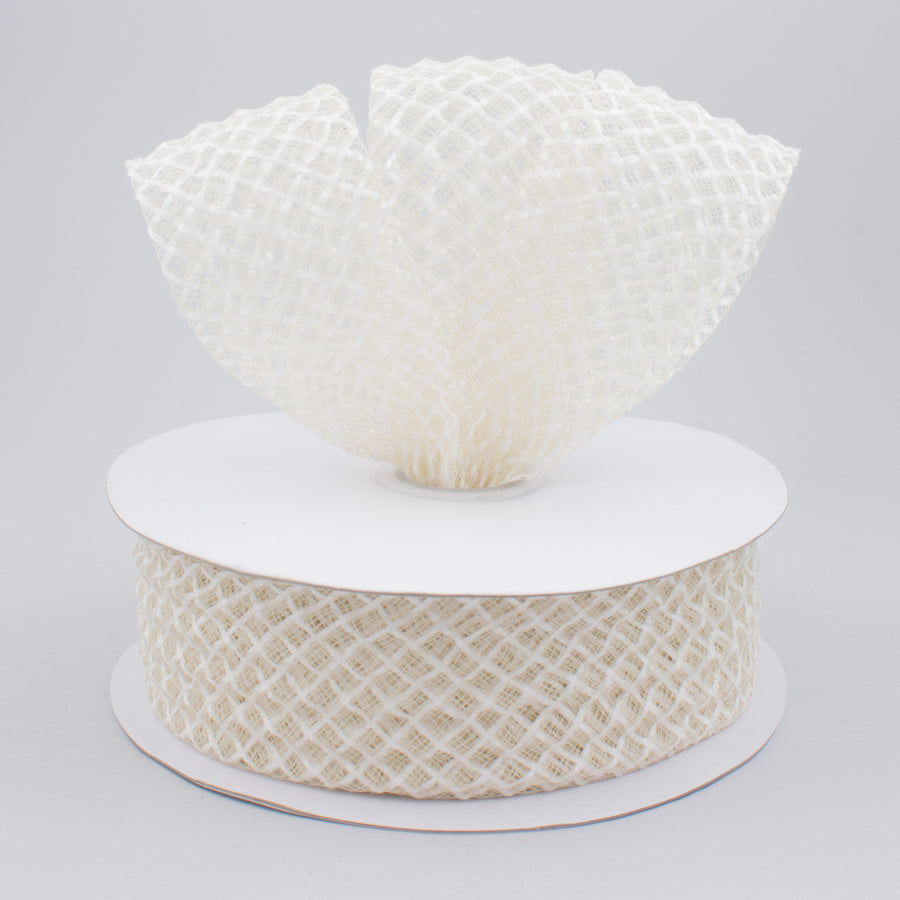 1.5" Jute Deco Flex Ribbon: Cream (20 Yards) Lifestyle Photo