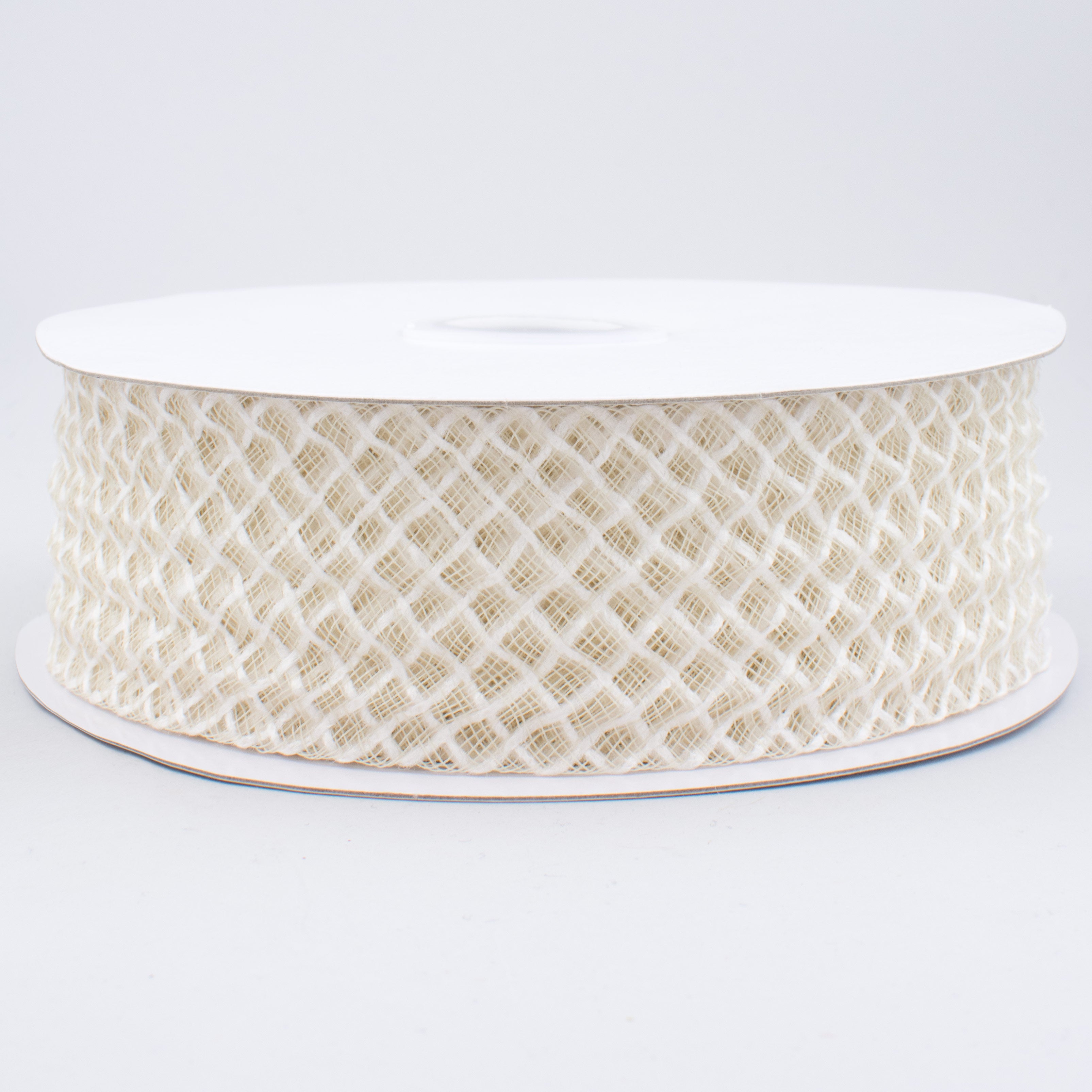 1.5" Jute Deco Flex Ribbon: Cream (20 Yards)