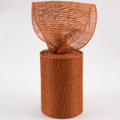 6" Jute Net Burlap Ribbon: Autumn Orange (10 Yards) Lifestyle Photo