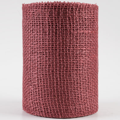 6" Jute Net Burlap Ribbon: Dusty Rose (10 Yards)