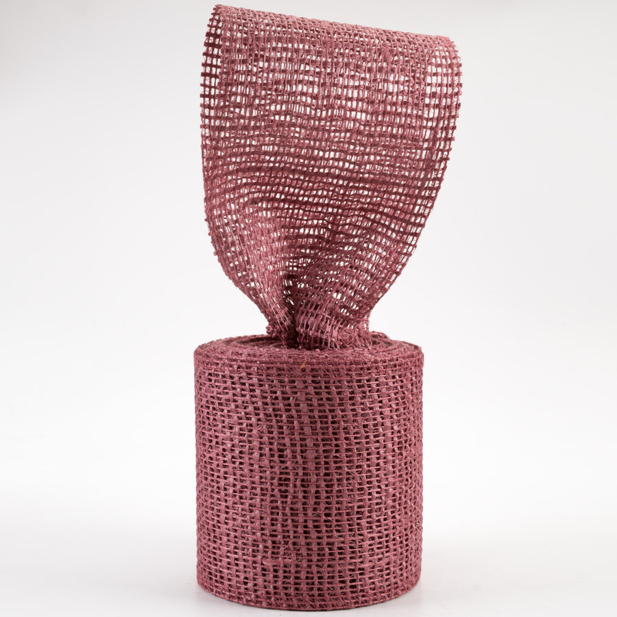 4" Jute Net Burlap Ribbon: Dusty Rose (10 Yards) Lifestyle Photo
