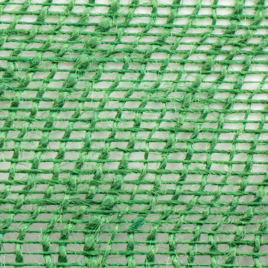 10" Jute Net Burlap Ribbon: Emerald Green (10 Yards) detail photo 3