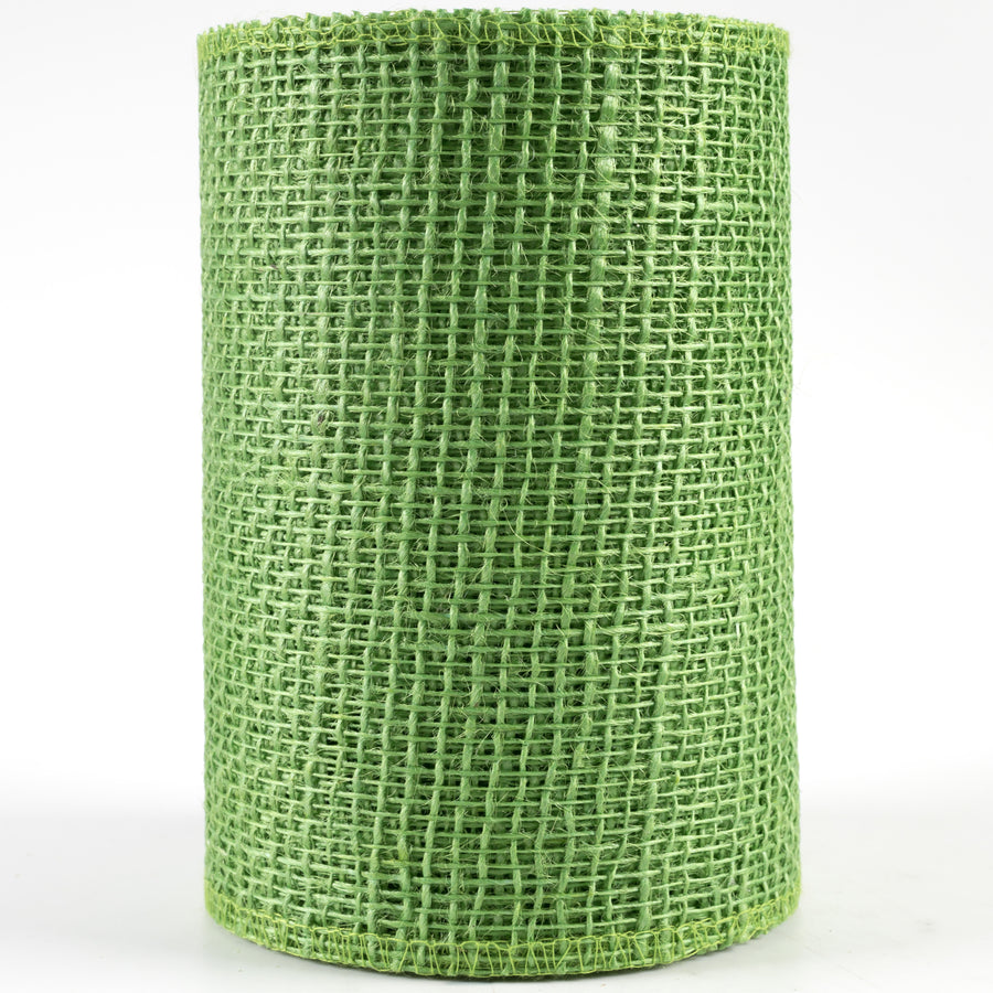 6" Jute Net Burlap Ribbon: Lime Green (10 Yards)