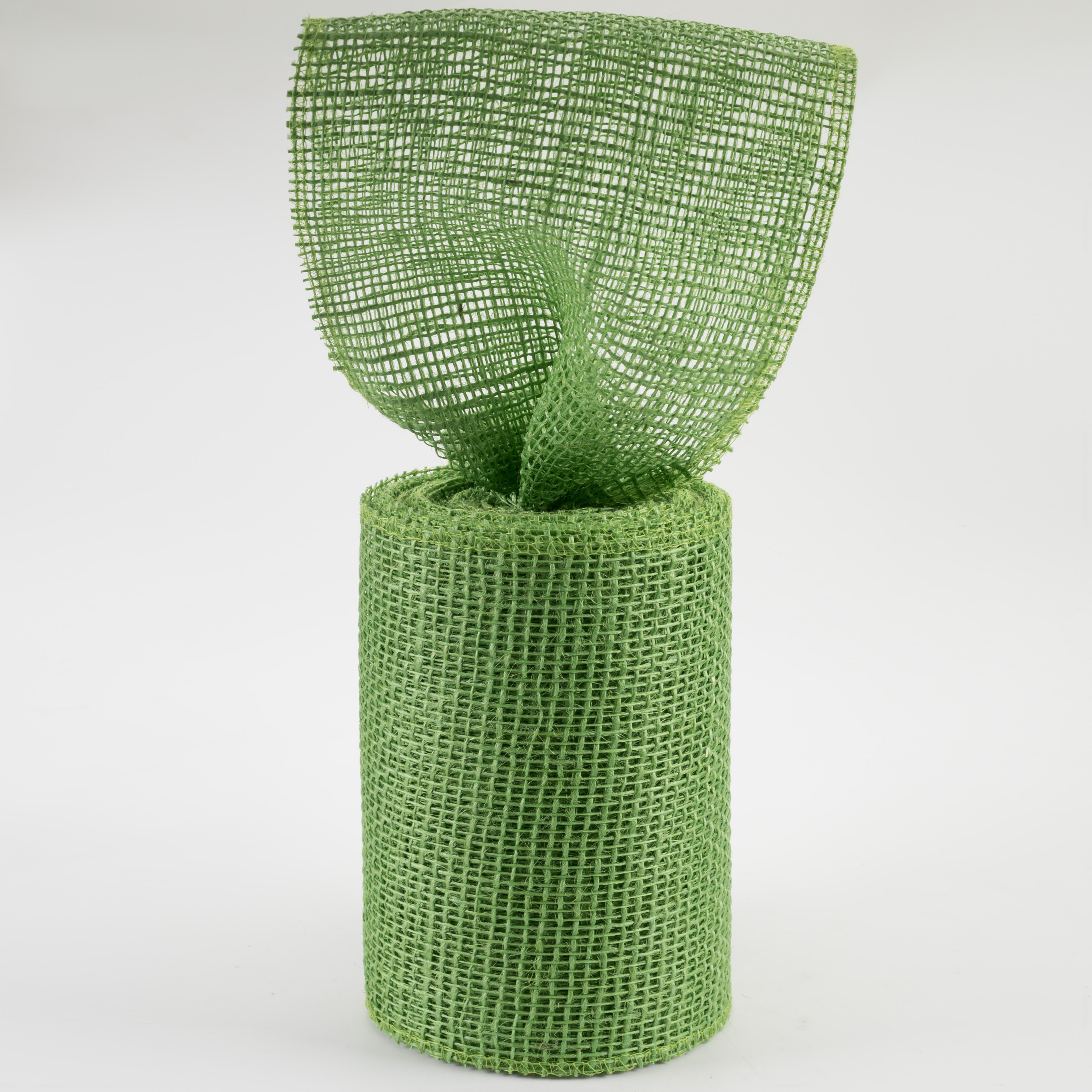 6" Jute Net Burlap Ribbon: Lime Green (10 Yards) Lifestyle Photo