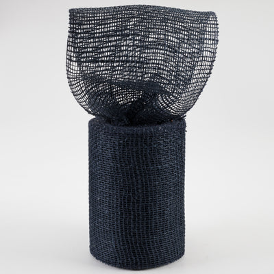 6" Jute Net Burlap Ribbon: Navy Blue (10 Yards) Lifestyle Photo