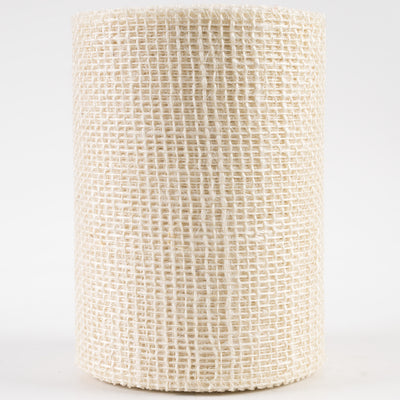 6" Jute Net Burlap Ribbon: Off White (10 Yards)