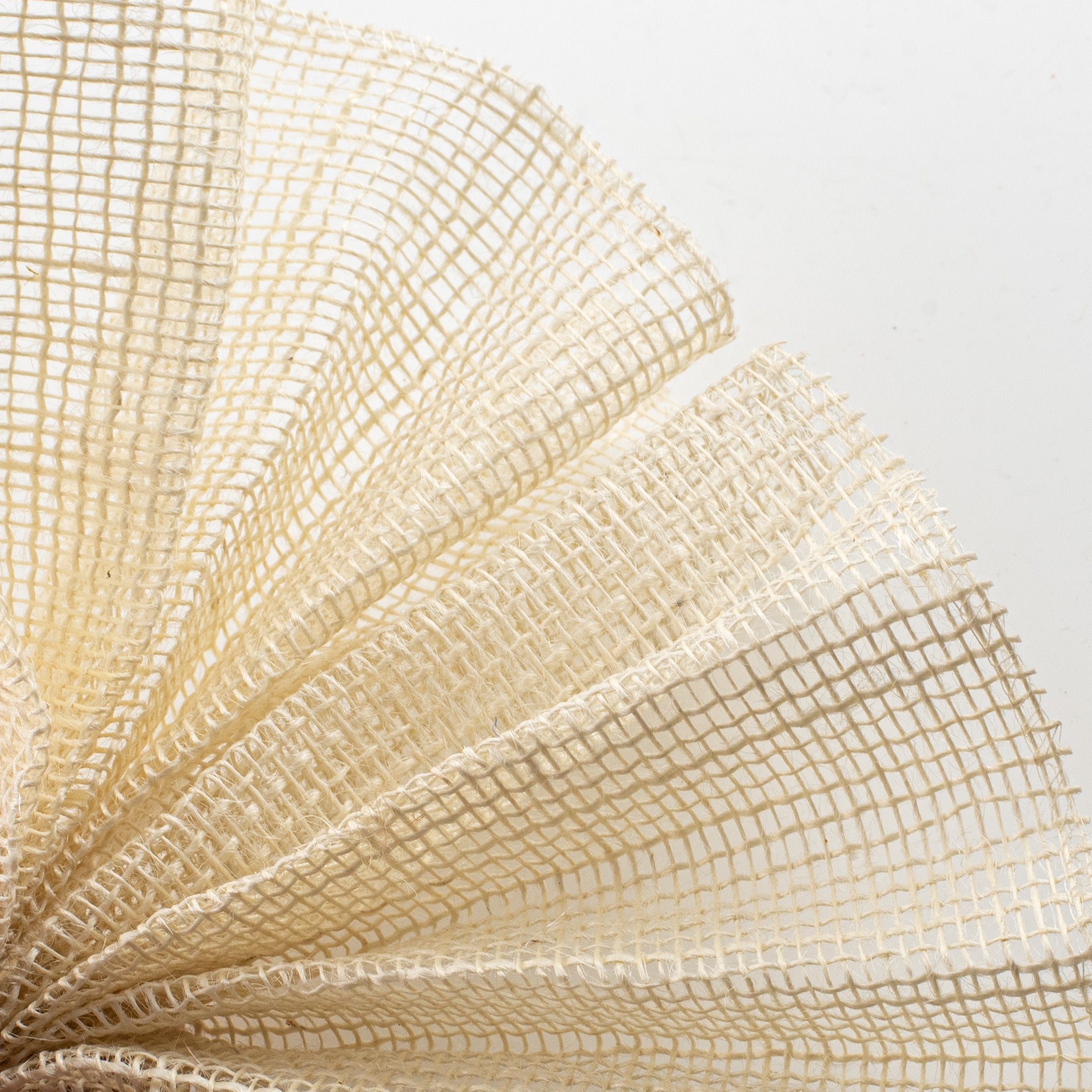 10" Jute Net Burlap Ribbon: Off White (10 Yards) Lifestyle Photo