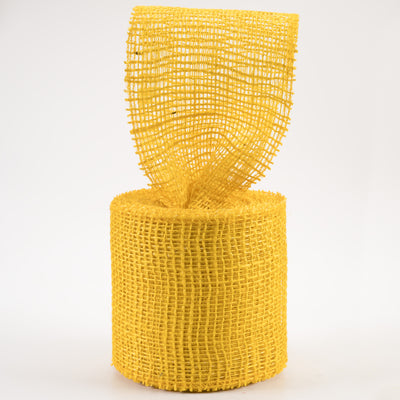 4" Jute Net Burlap Ribbon: Sun Yellow (10 Yards) Lifestyle Photo
