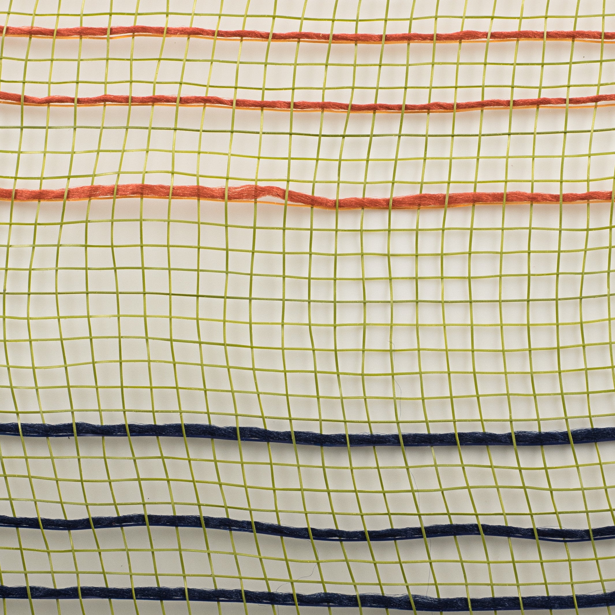 10" Jute Ombré Deco Mesh: Orange, Moss & Navy detail photo 3