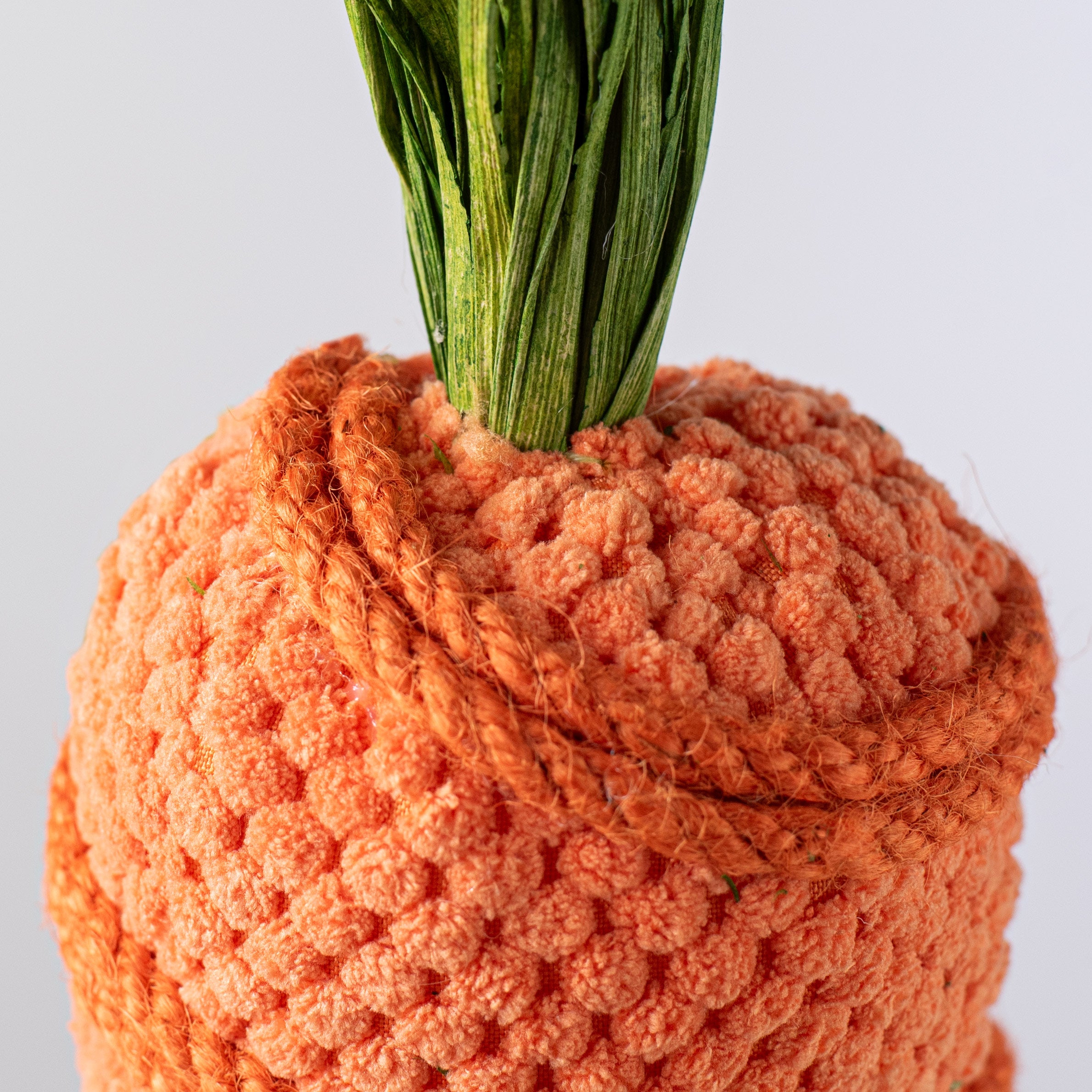 18" Jute & Terry Cloth Jumbo Carrot detail photo 3
