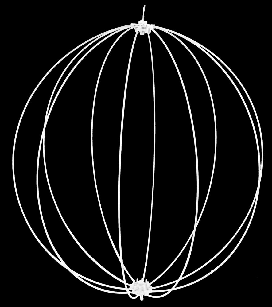18" KD Wire Folding Ball: White detail photo 3