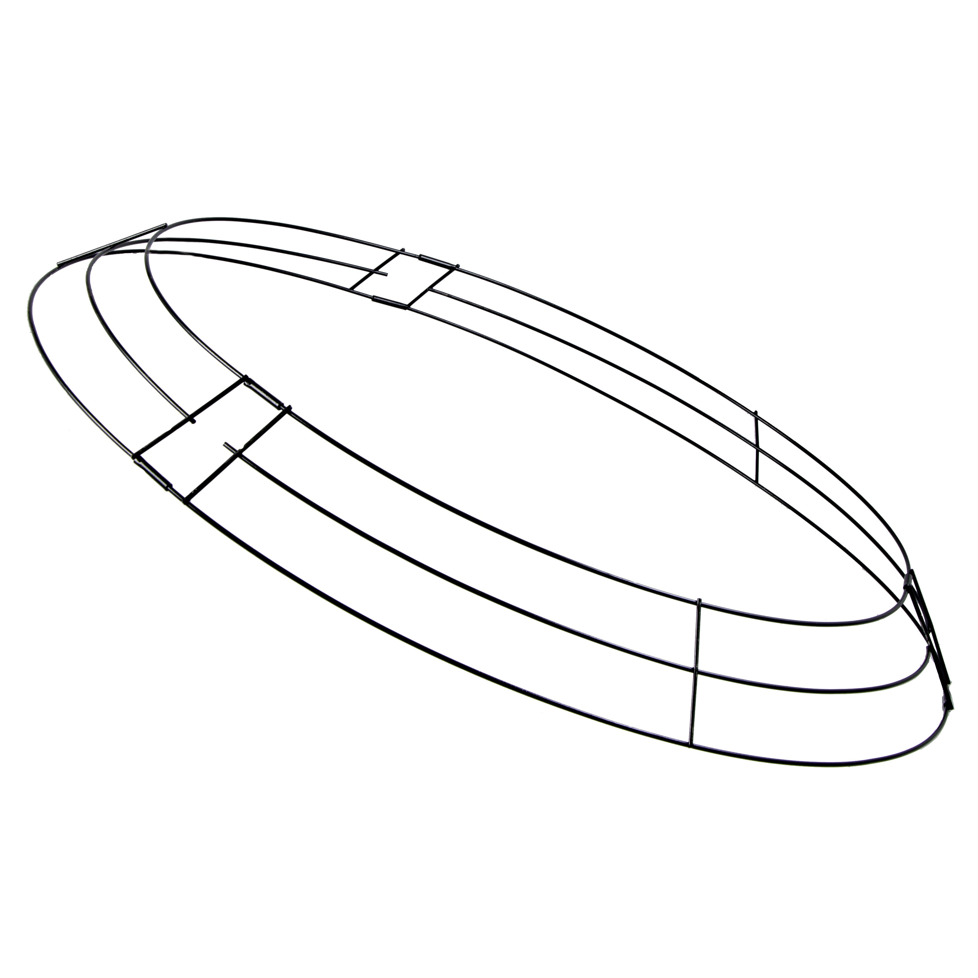 26" KD Wire Wreath Form: 3-Wire Black Lifestyle Photo