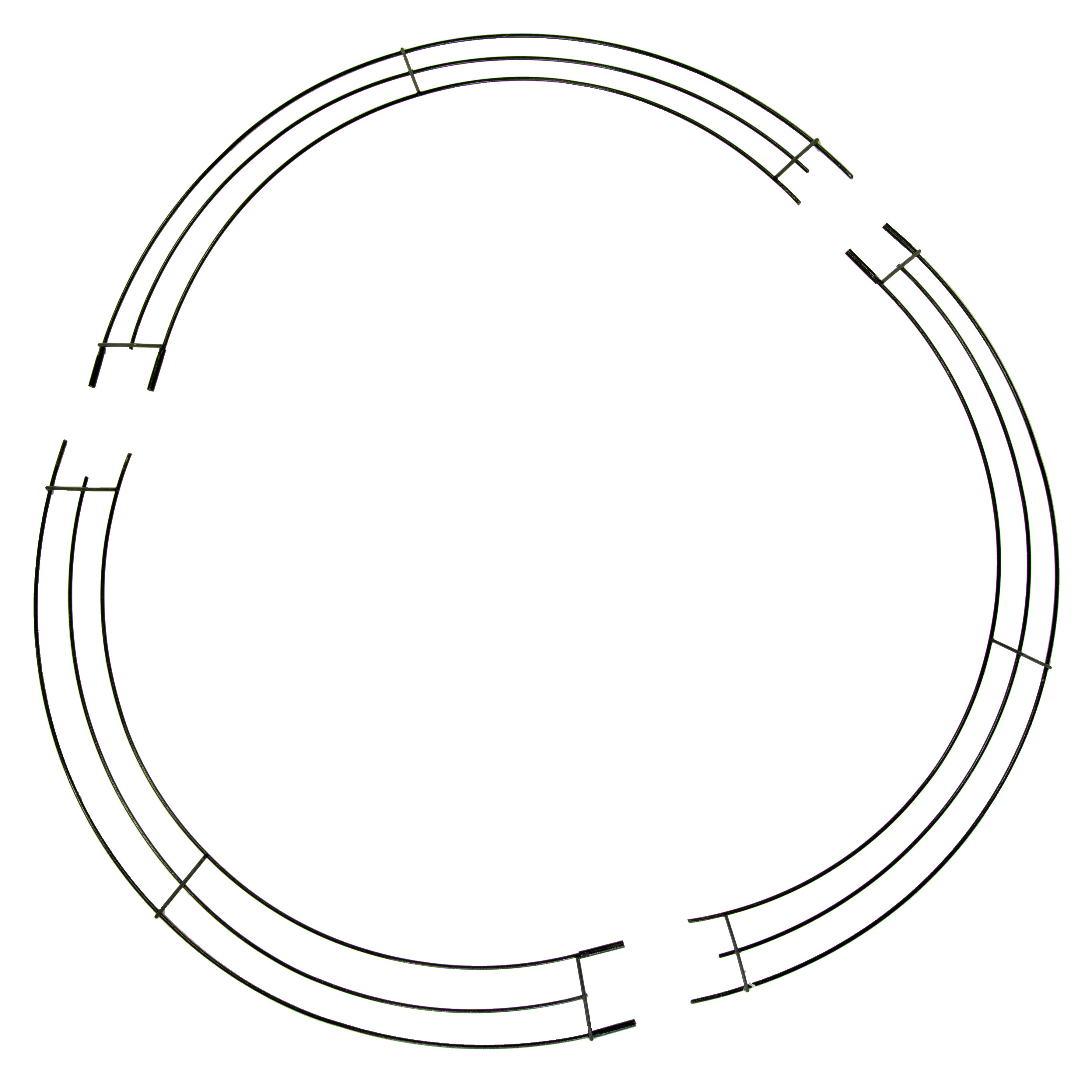 26" KD Wire Wreath Form: 3-Wire Black detail photo 3