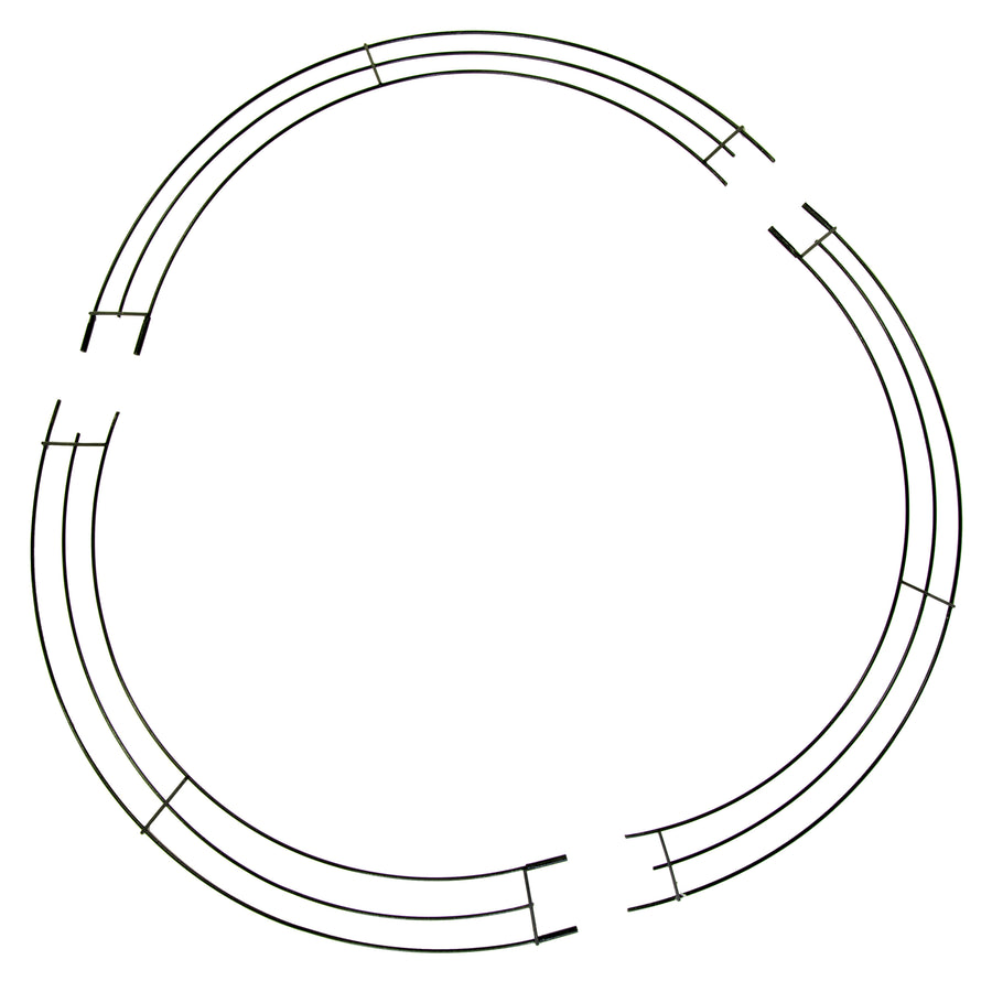 26" KD Wire Wreath Form: 3-Wire Black detail photo 3