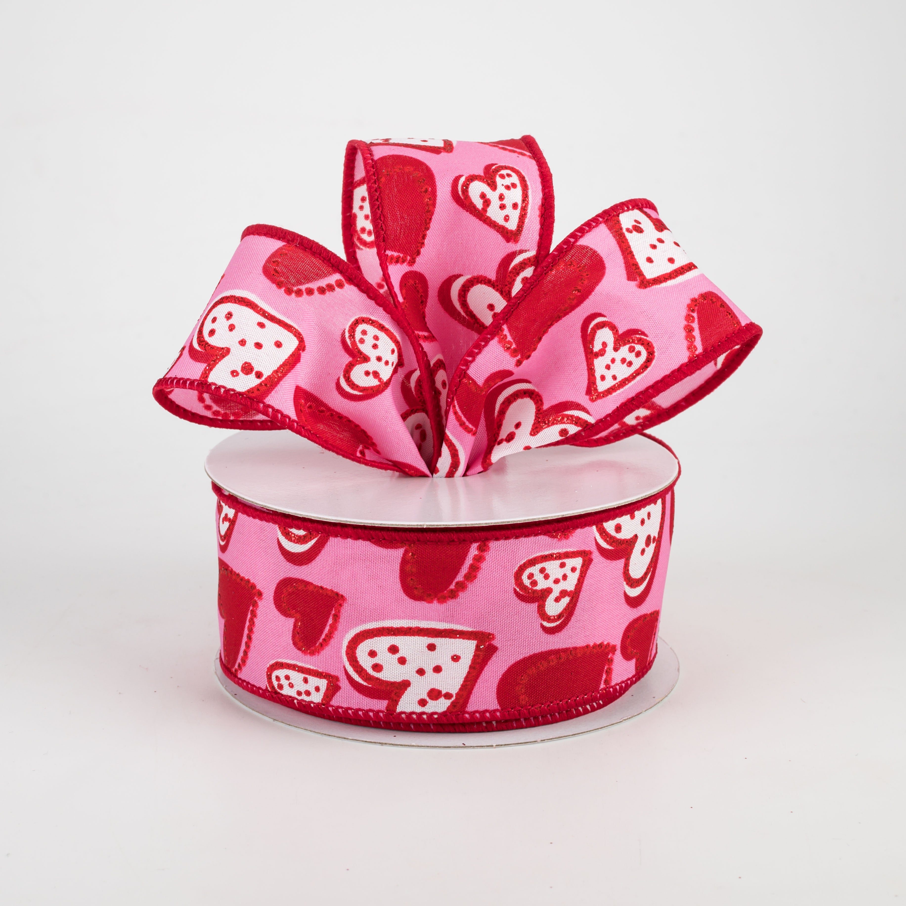 1.5" Kelly Hearts Ribbon: Pink (10 Yards) Lifestyle Photo