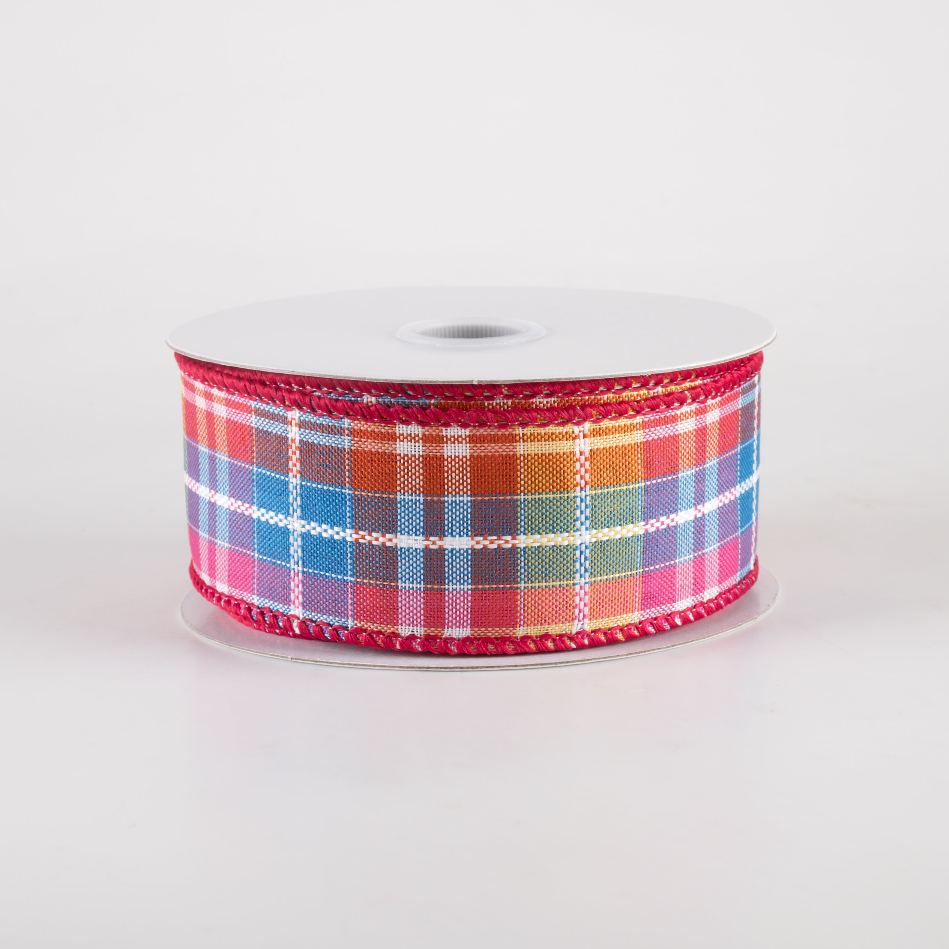 1.5" Kennedy Plaid Ribbon: Fiesta (10 Yards) Item Number: 42420-09-12