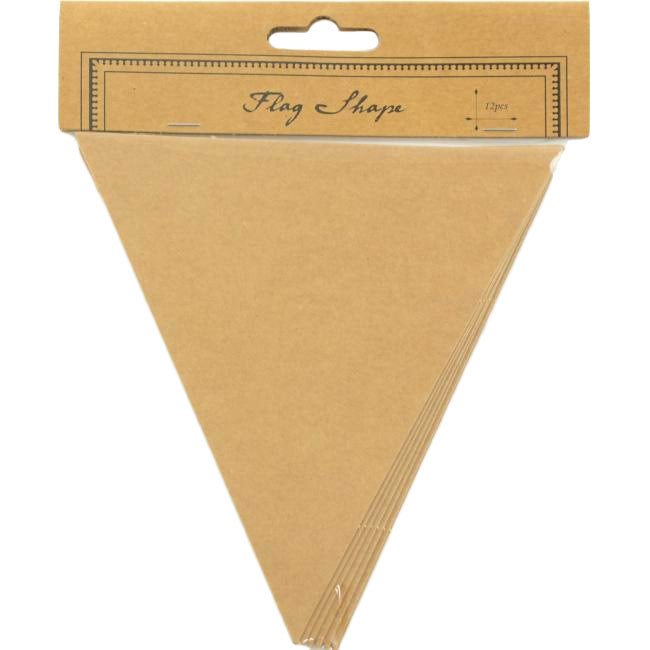 Small Cardboard Paper Triangle Pennant Banner Tags (12)