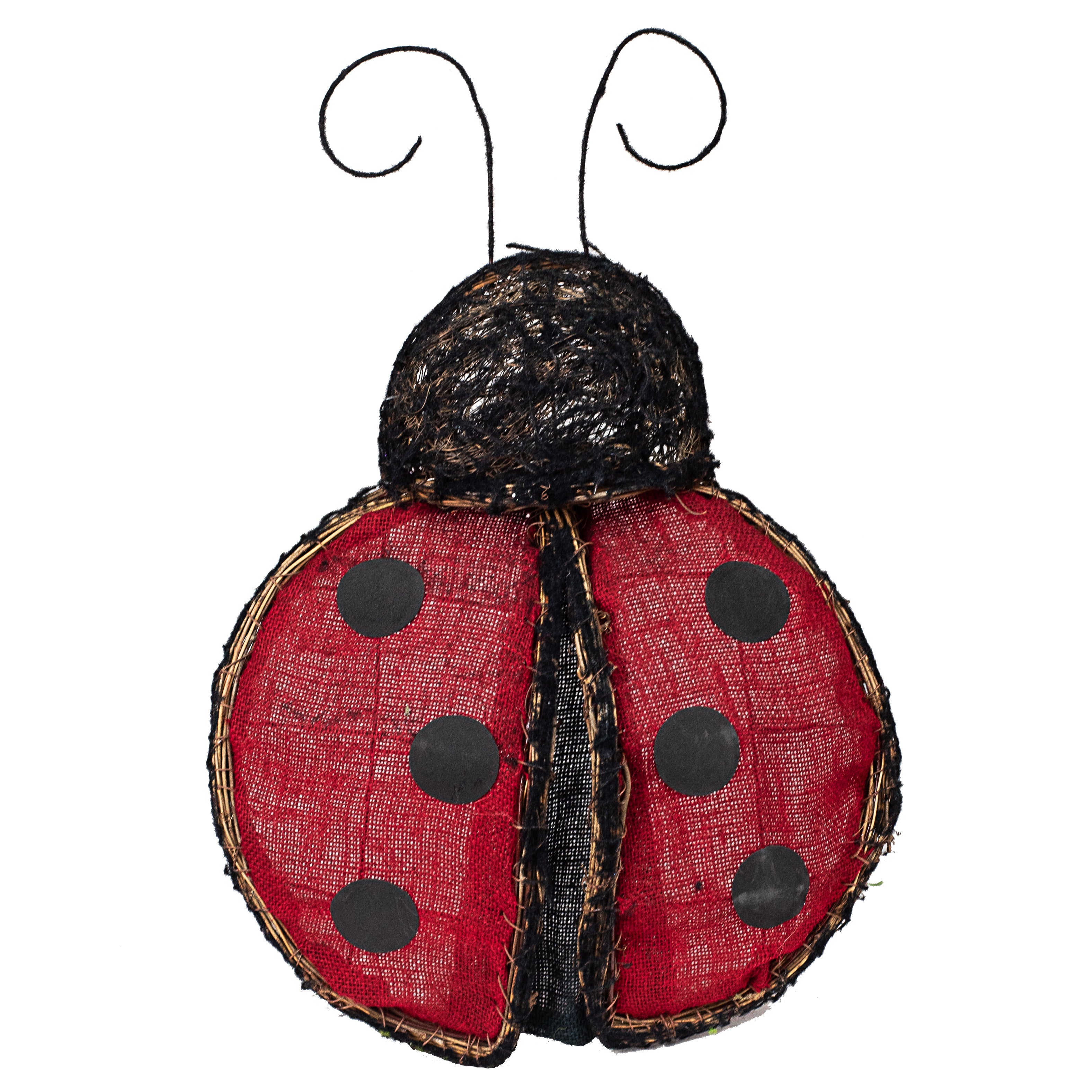 20" Ladybug Twig Form With Burlap Item Number: 62241RD