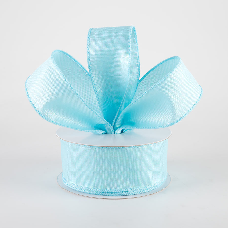 1.5" Lala Iridescent Solid Ribbon: Aqua Blue (10 Yards) detail photo 3