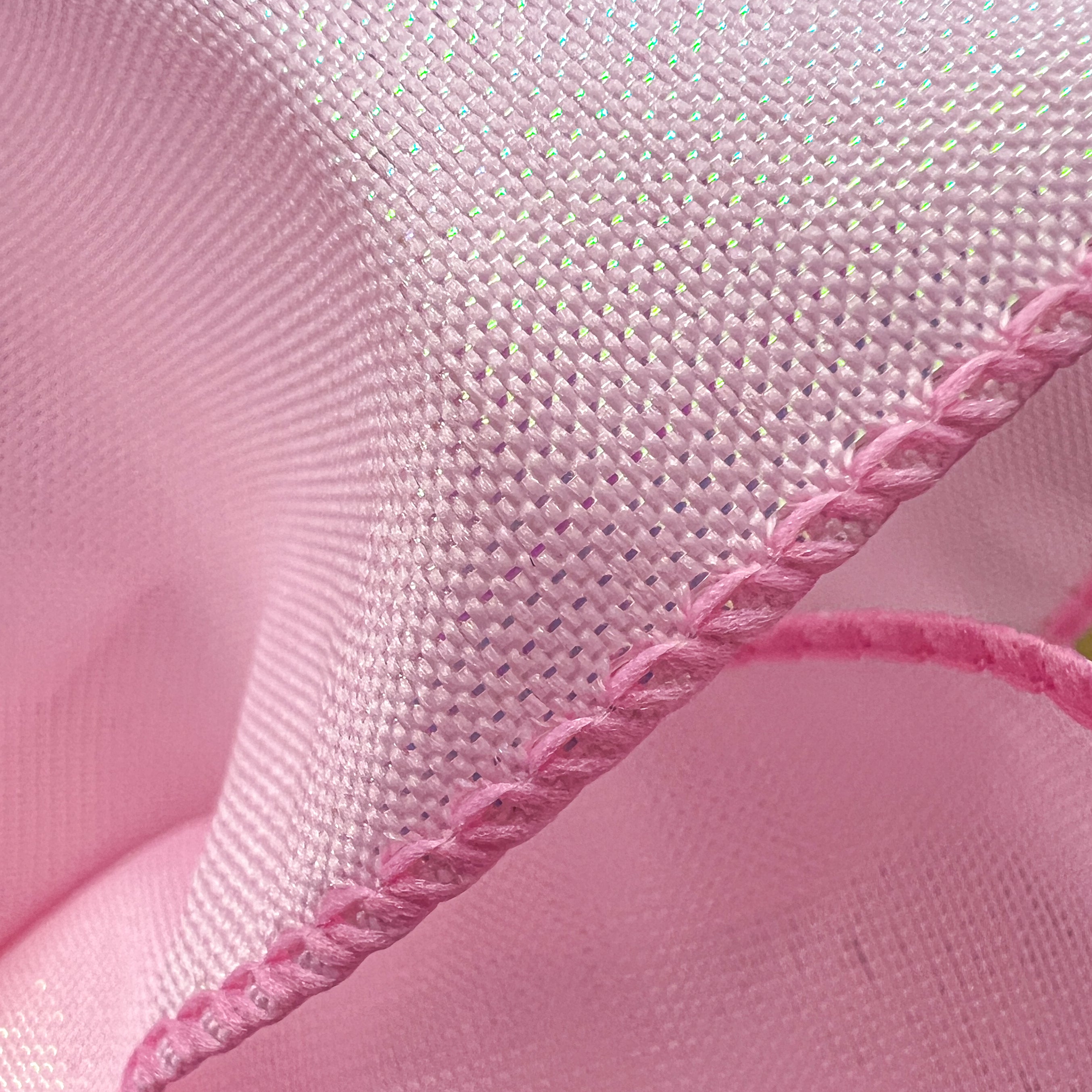 1.5" Lala Iridescent Solid Ribbon: Light Pink (10 Yards) detail photo 3