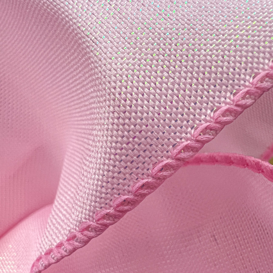 2.5" Lala Iridescent Solid Ribbon: Light Pink (10 Yards) detail photo 3