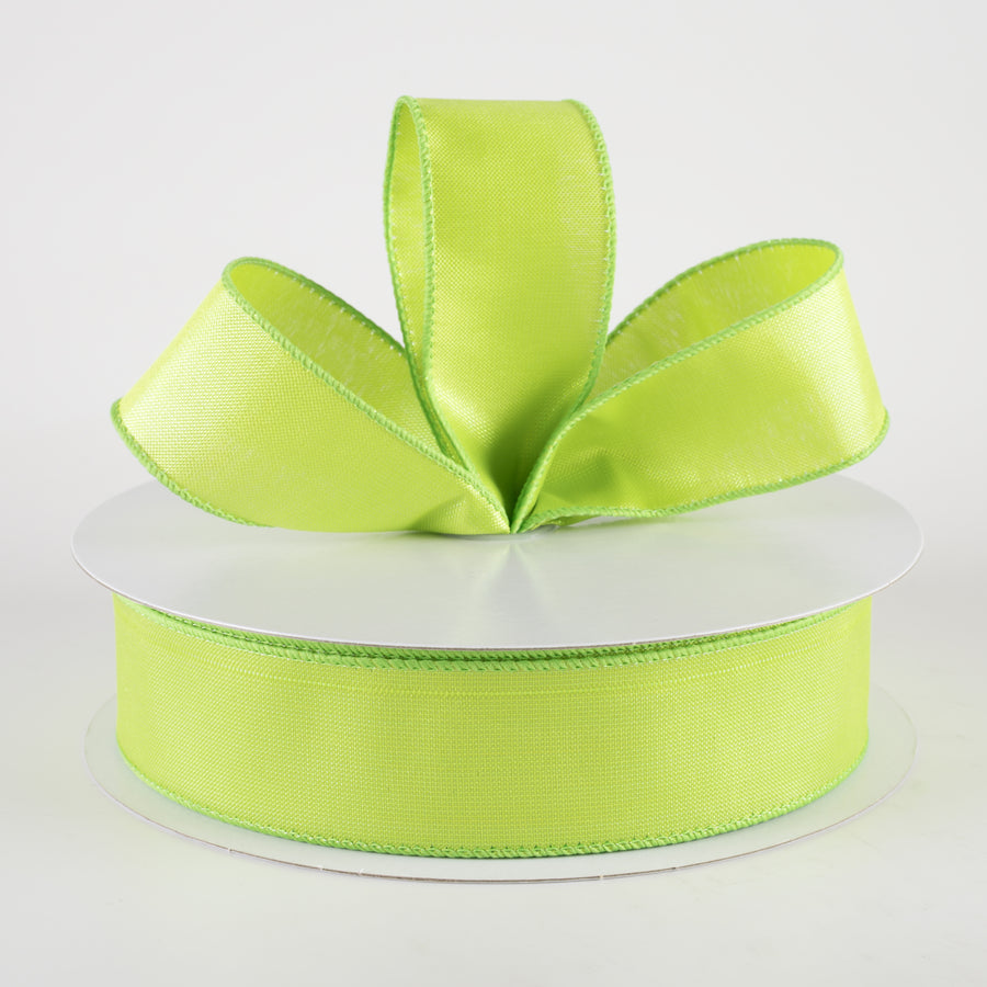 1.5" Lala Iridescent Solid Ribbon: Lime Green (50 Yards) detail photo 3