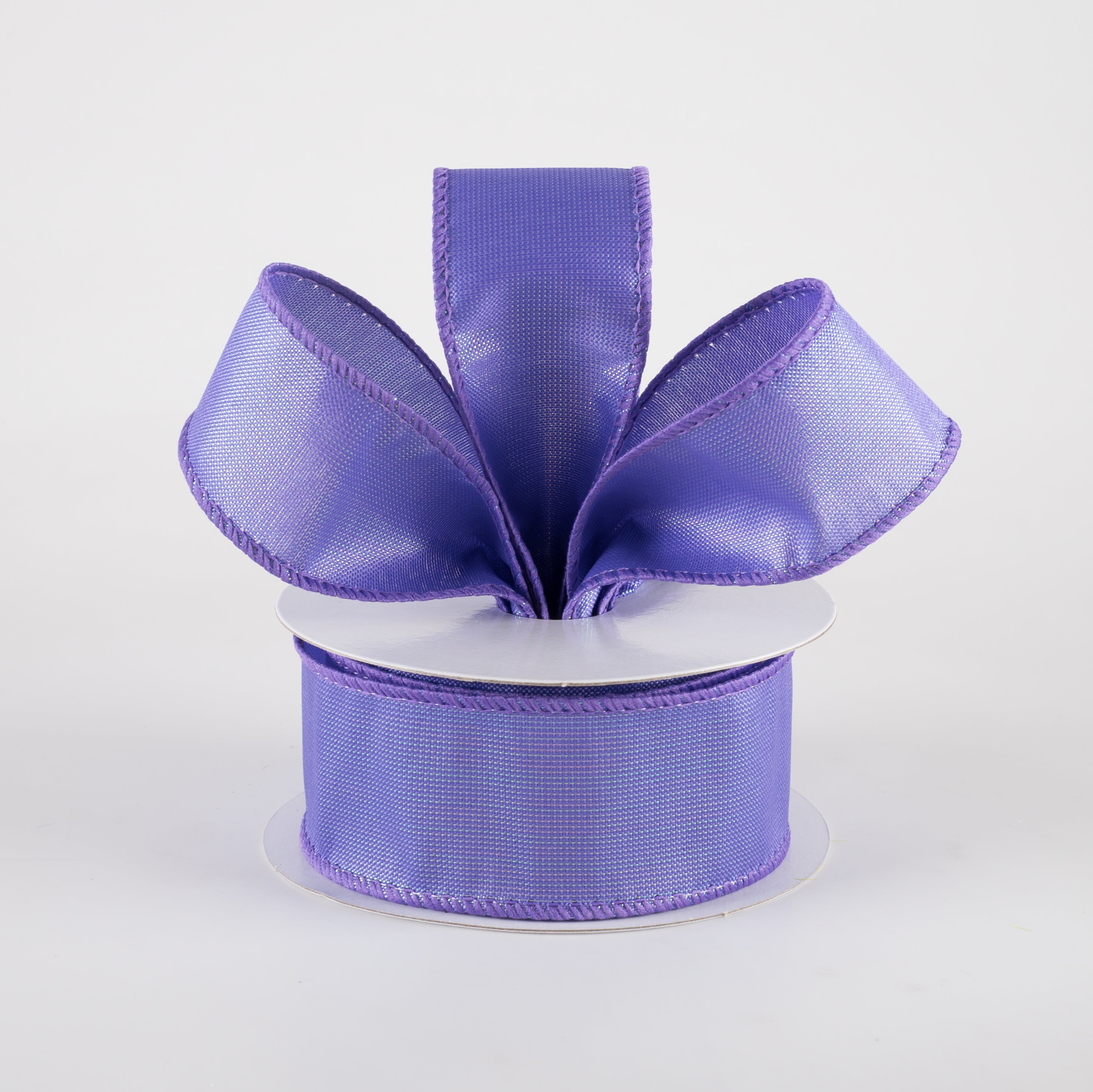 1.5" Lala Iridescent Solid Ribbon: Purple (10 Yards) detail photo 3