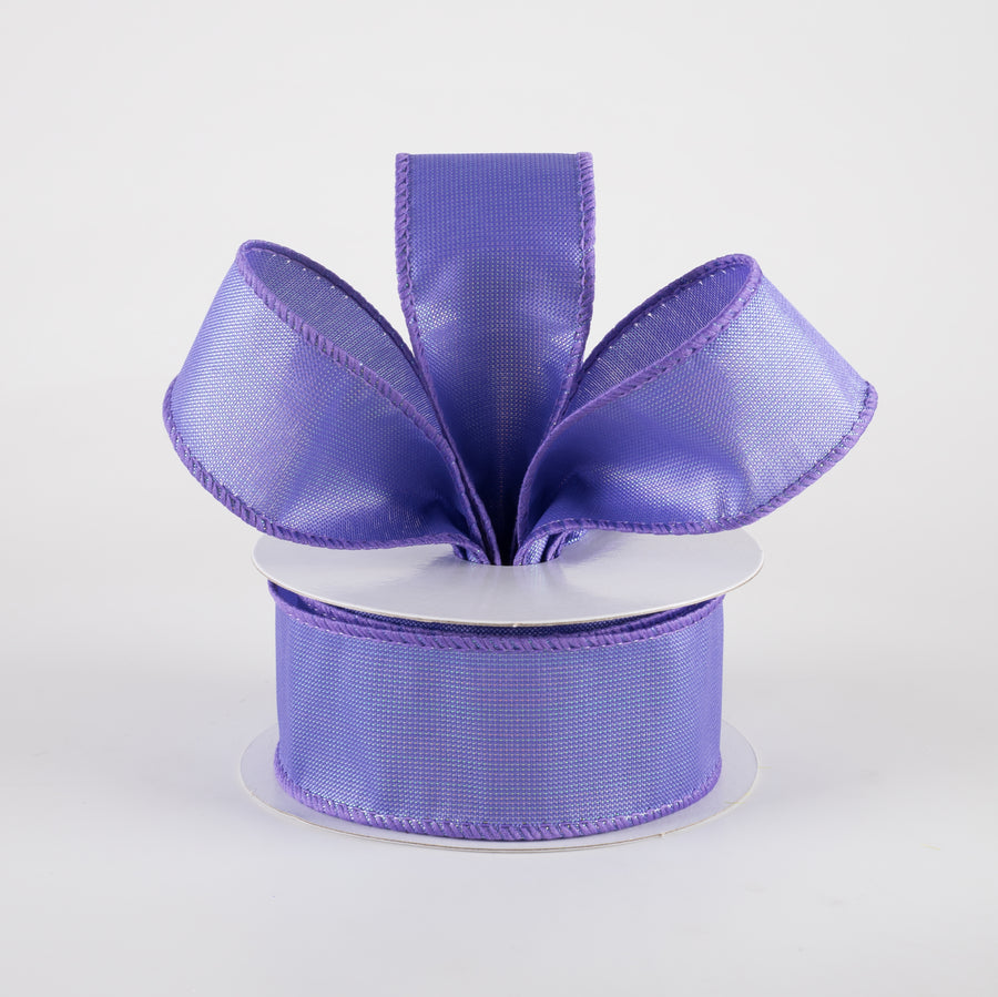 1.5" Lala Iridescent Solid Ribbon: Purple (10 Yards) detail photo 3