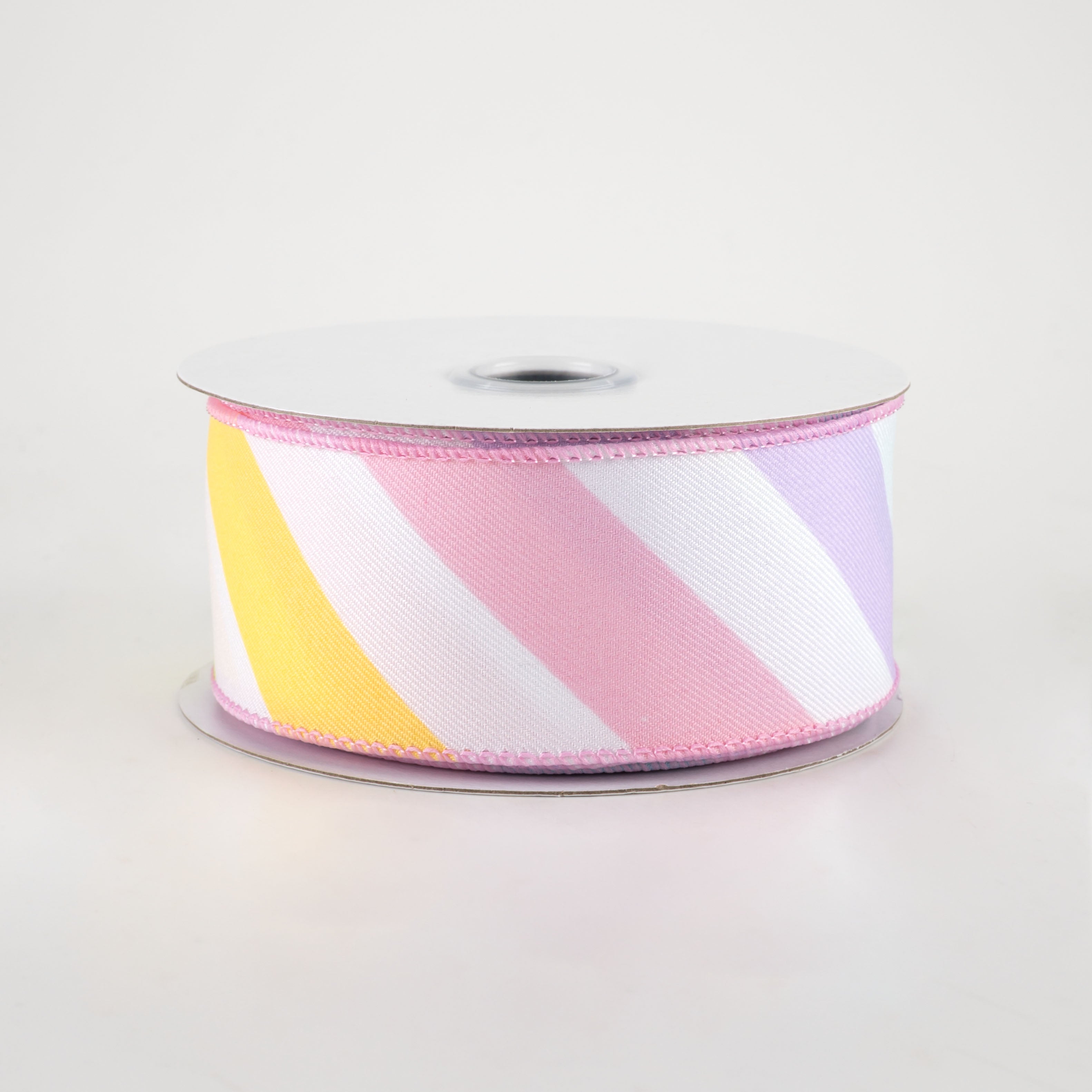 1.5" Large Diagonal Stripe Ribbon: Pastels (10 Yards)