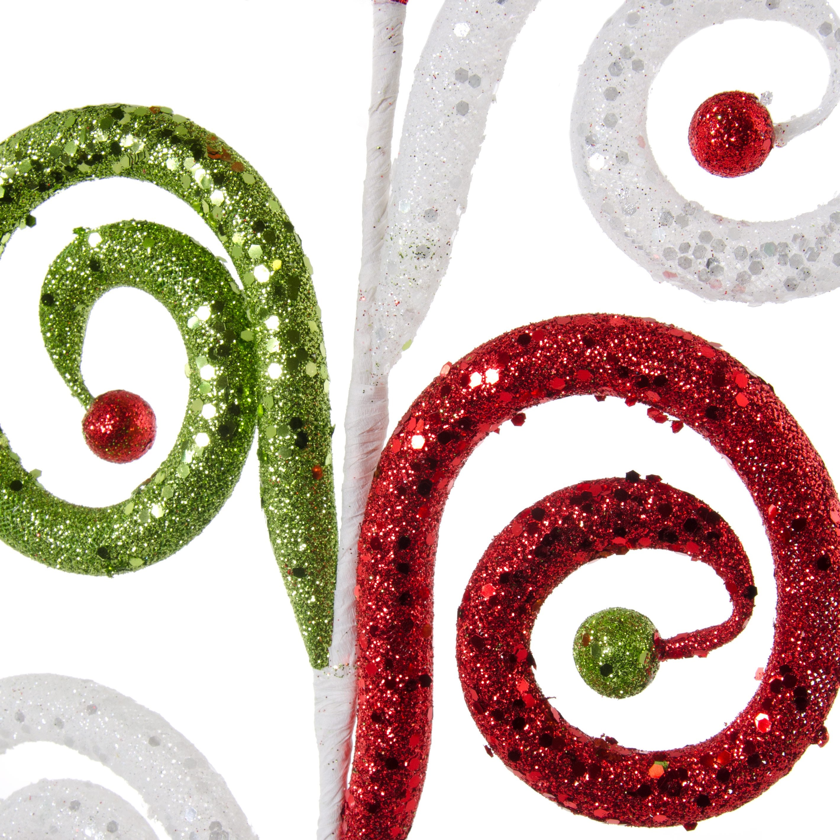 26" Large Glitter Curl Ball Spray: Christmas Lifestyle Photo