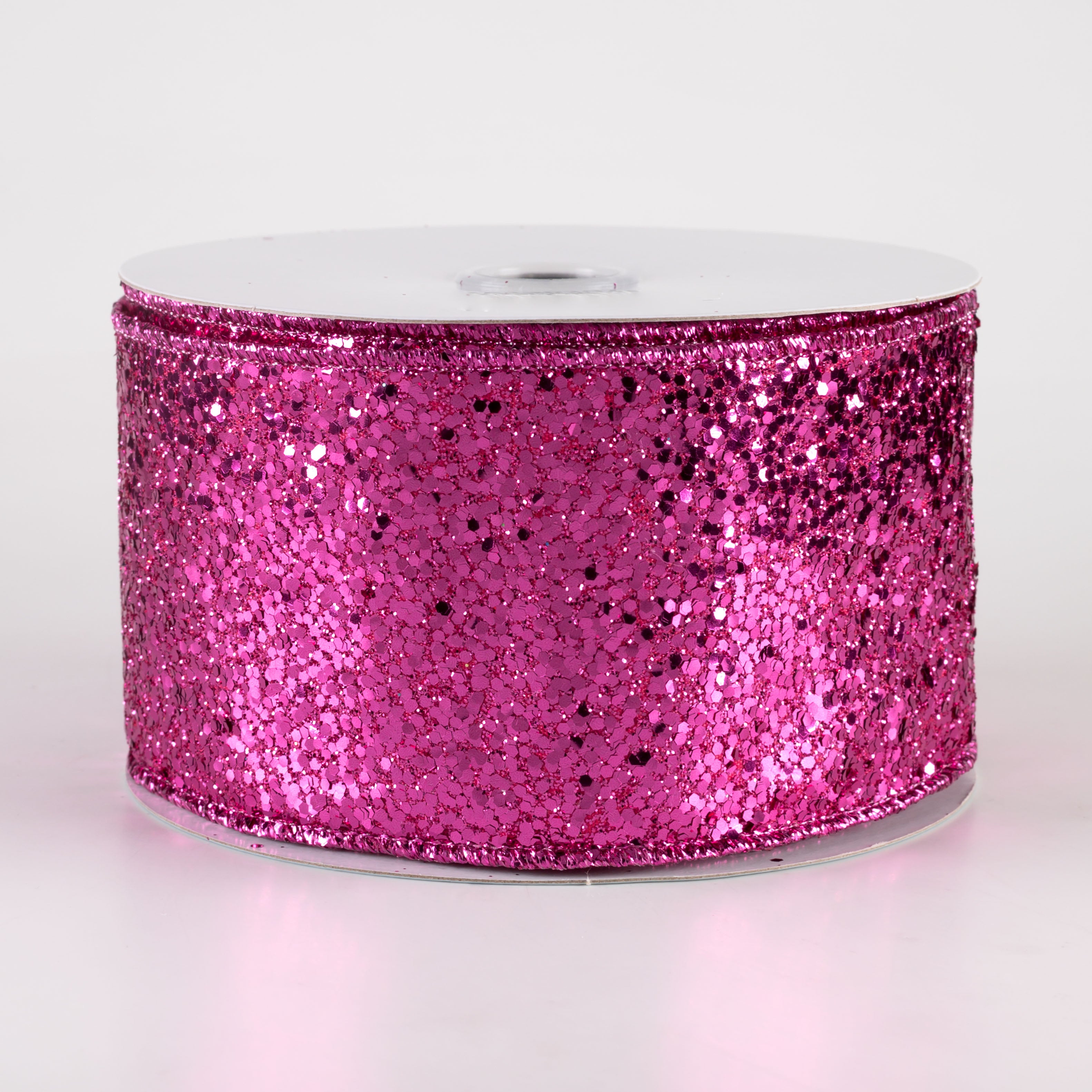 2.5" Large Glitter Ribbon: Fuchsia (10 Yards)