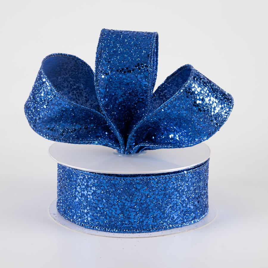 1.5" Large Glitter Ribbon: Royal Blue (10 Yards) Lifestyle Photo