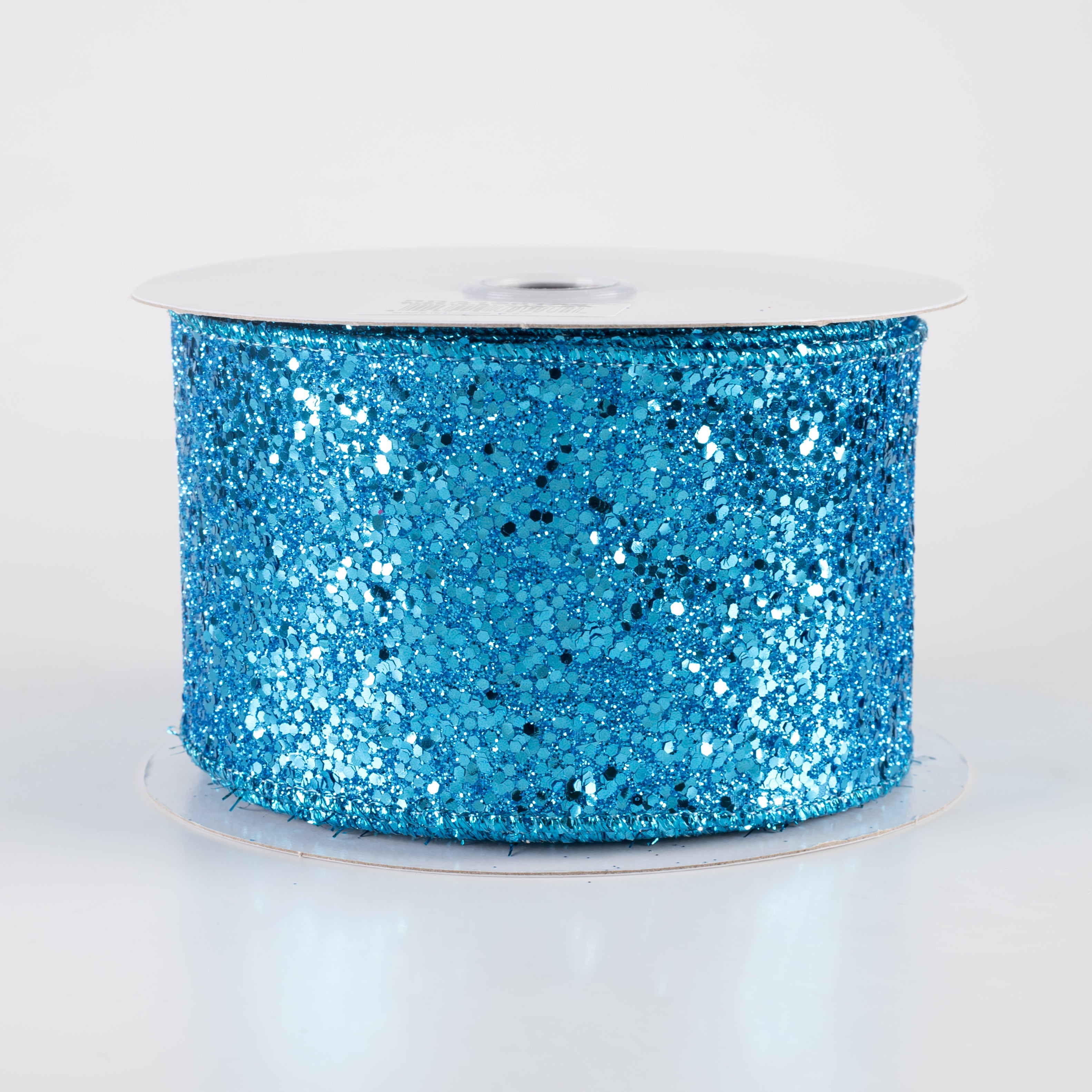 2.5" Large Glitter Ribbon: Turquoise (10 Yards)